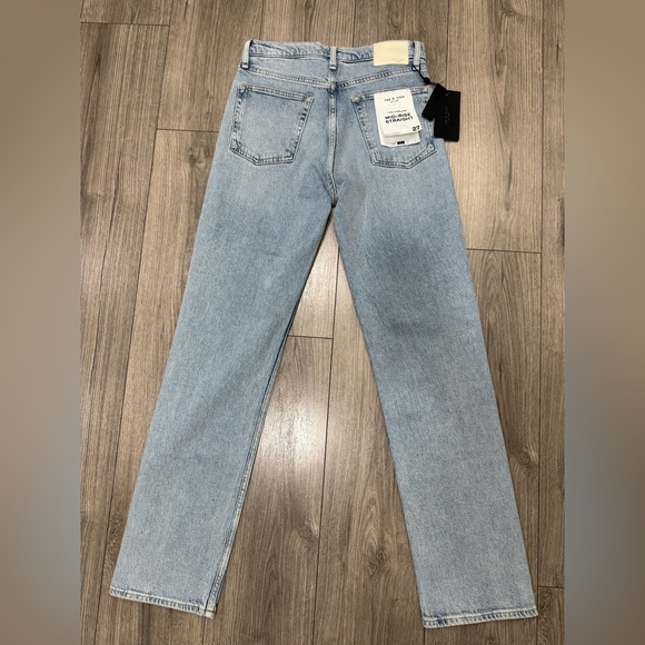 Rag & Bone BLOOMFIELD HARLOW MID-RISE FULL LENGTH STRAIGHT Vintage Stretch Sz 27 - Picture 13 of 13